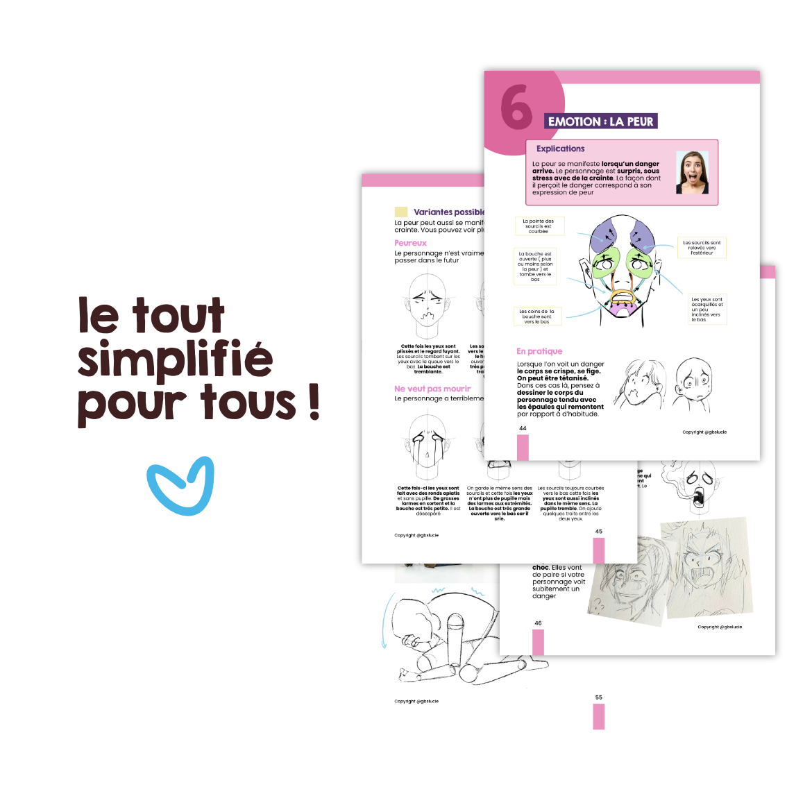Ebook T6 : Les émotions et expressions ( dessin manga & classique )