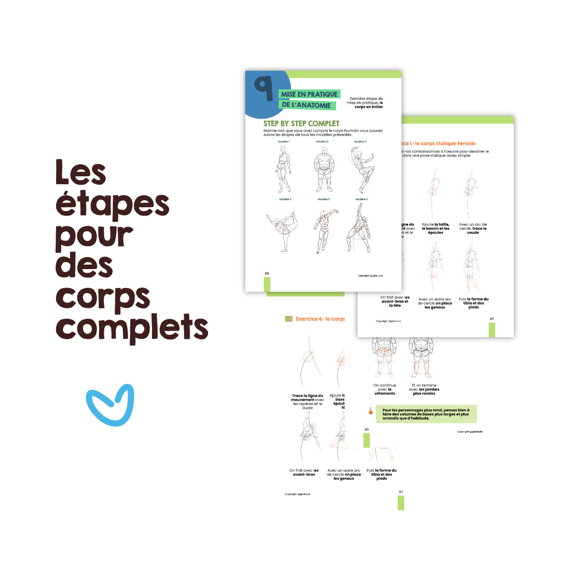 Ebook T1 & T2 : Apprends à dessiner le corps et le visage ( dessin manga & classique )
