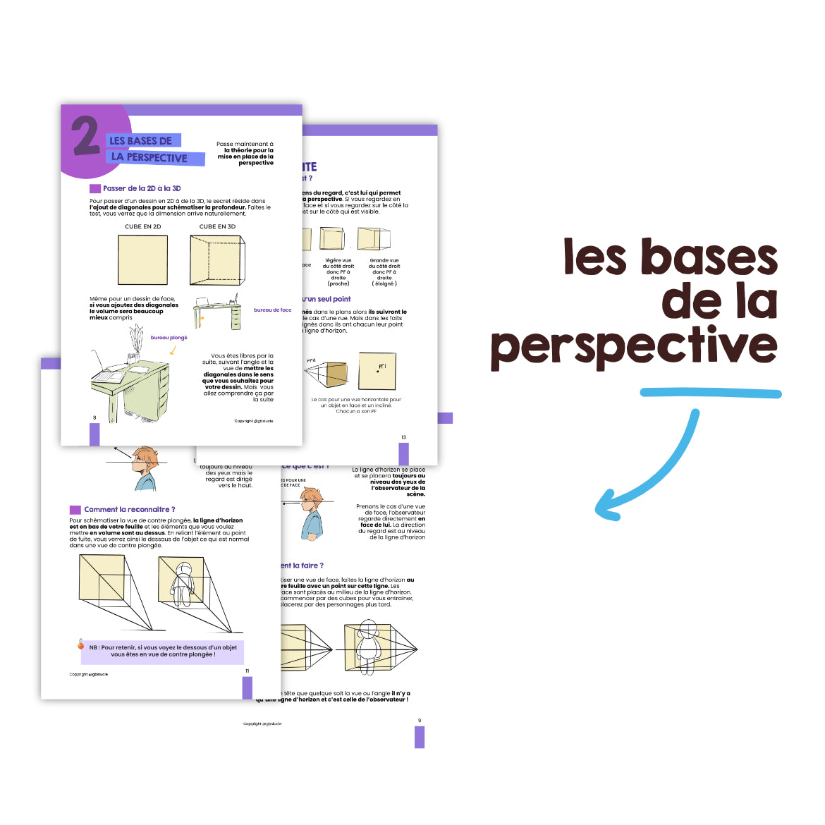 Ebook T3 : La perspective quand on démarre de 0 ( dessin manga & classique )