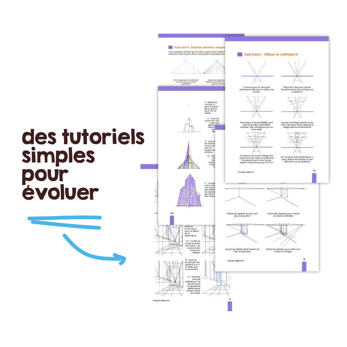 Ebook T3 : La perspective quand on démarre de 0 ( dessin manga & classique )
