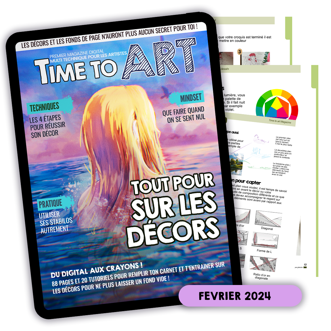 Magazine Fev 2024 - Ajouter des décors à tes dessins ! ( dessin manga & classique )
