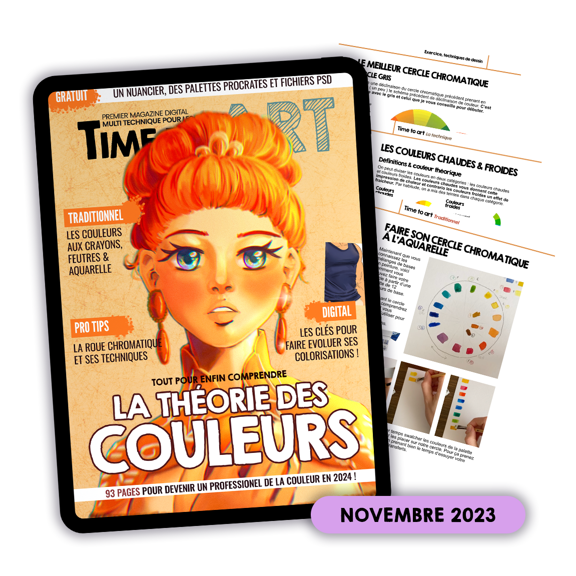Magazine Nov 2023 - La théorie des couleurs ( dessin manga & classique )