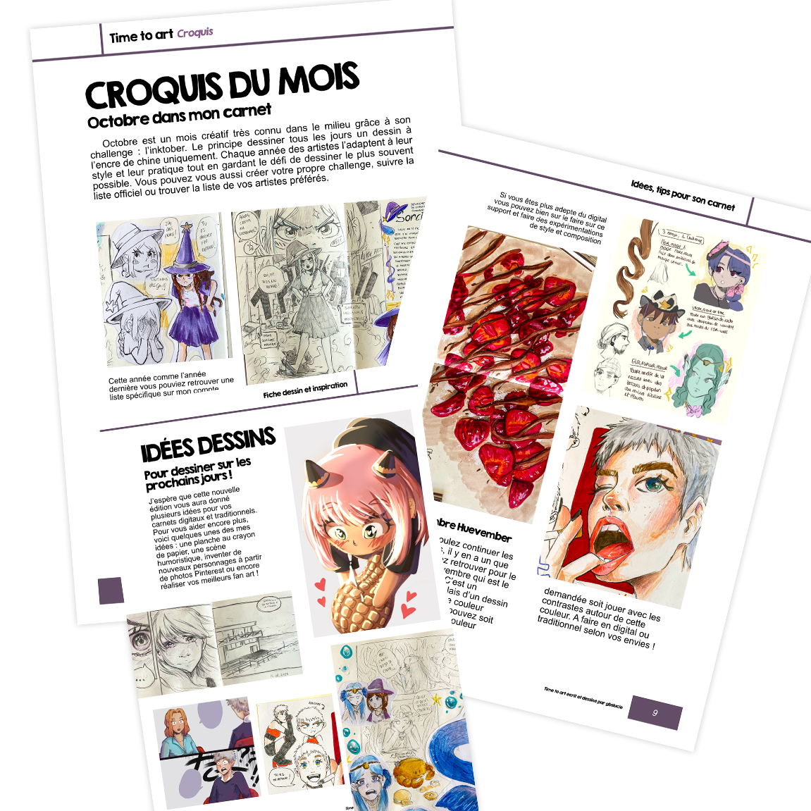 Magazine Oct 2023 - Améliore ta technique aux crayons ! ( dessin manga & classique )