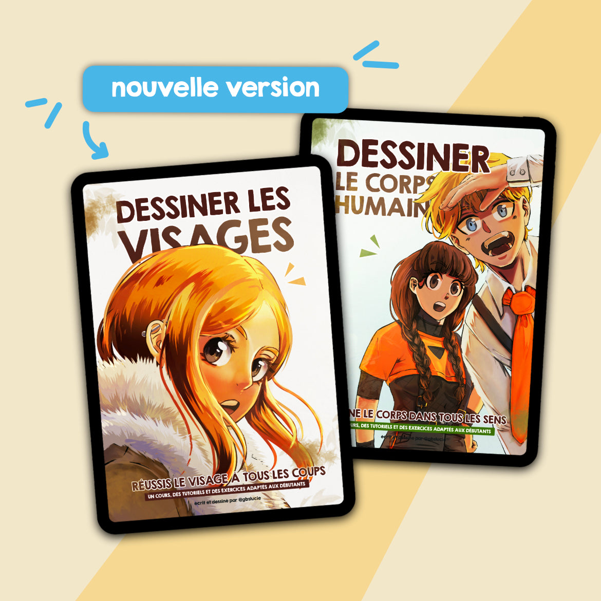 Ebook T1 & T2  : Apprends à dessiner le corps et le visage ( dessin manga & classique )