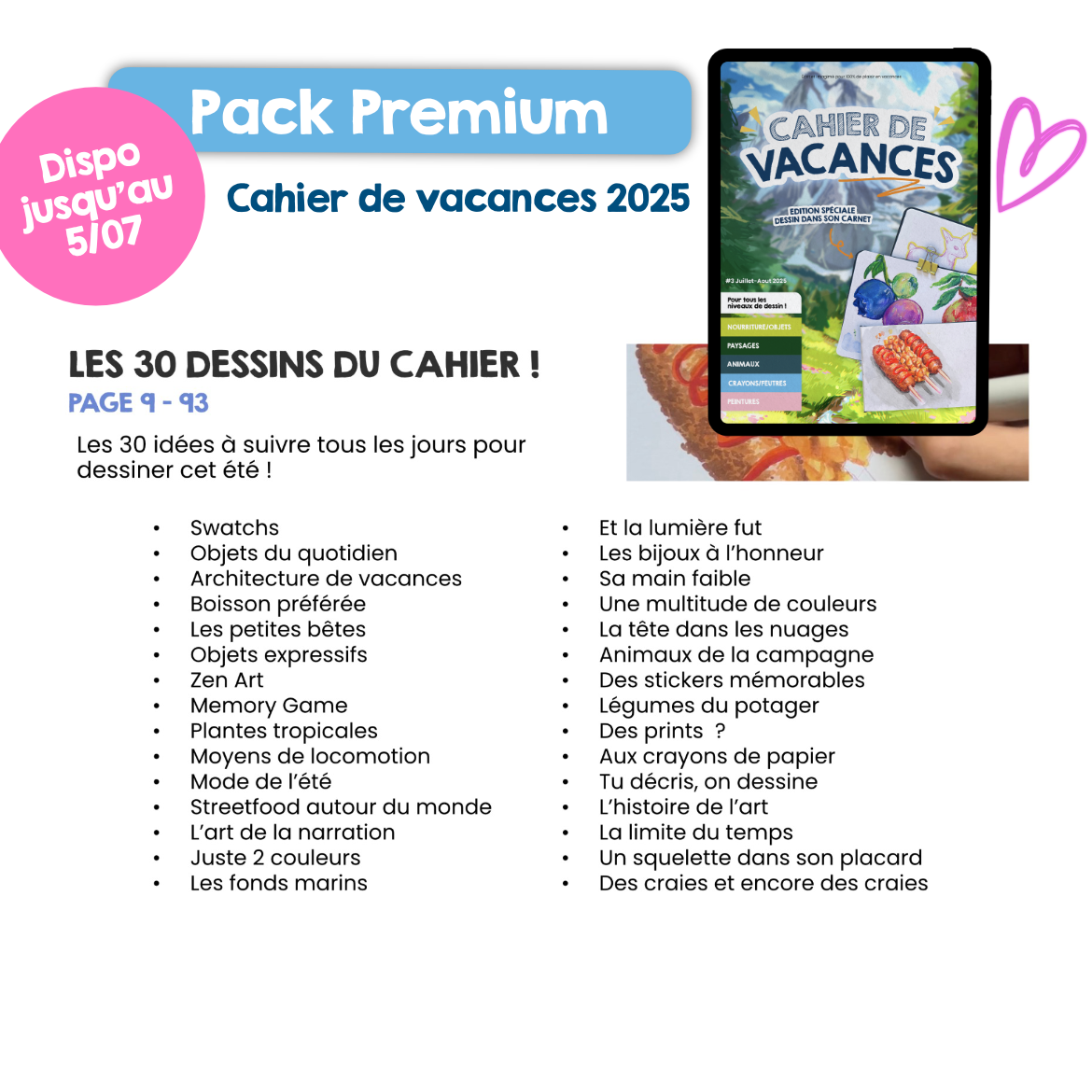 Cahier vacances 2026