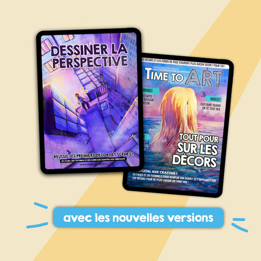 Ebook T2 & Mag Fev 2024 : Dessine les perspective et tes décors ( dessin manga & classique )