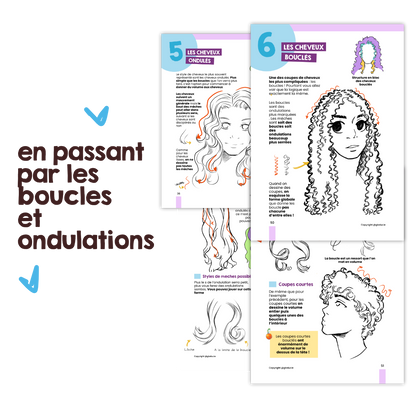 Ebook T5 : Le secret des coupes de cheveux ( dessin manga & classique )