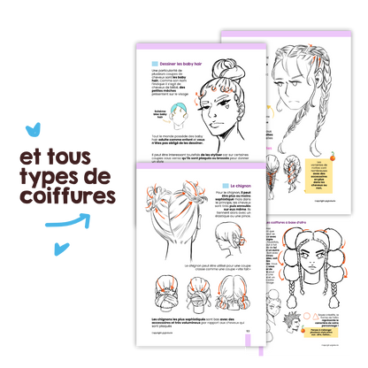 Ebook T5 : Le secret des coupes de cheveux ( dessin manga & classique )