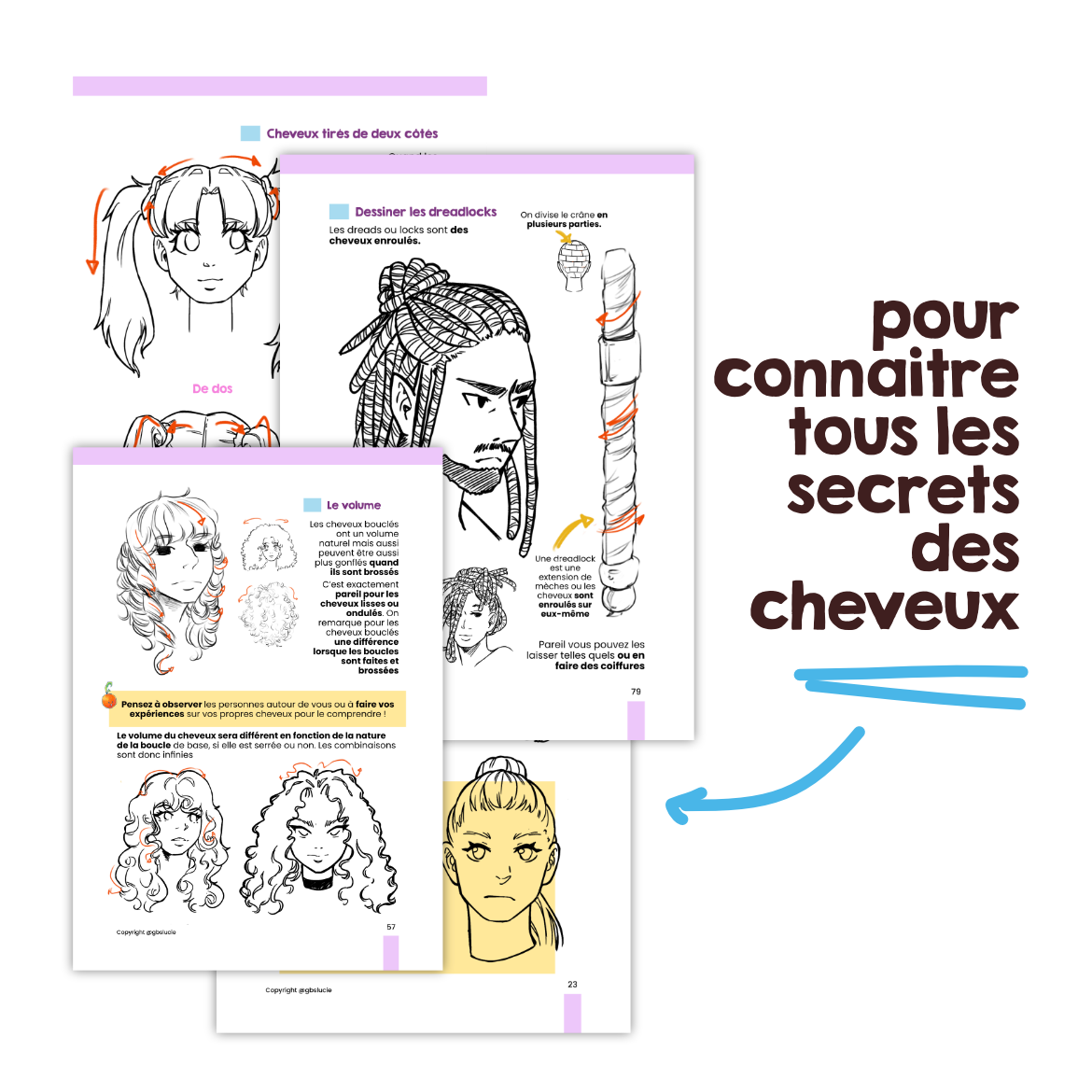 Ebook T5 : Le secret des coupes de cheveux ( dessin manga & classique )