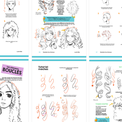 Ebook T5 : Le secret des coupes de cheveux ( dessin manga & classique )