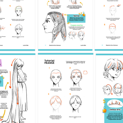 Ebook T5 : Le secret des coupes de cheveux ( dessin manga & classique )