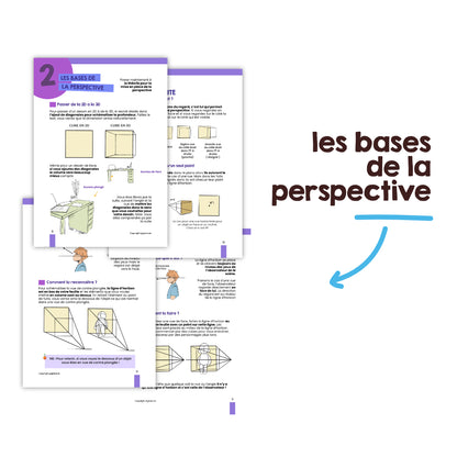 PACK EXCEPTIONNEL : Dessine des personnages En 3D ( Ebooks Visage, Corps, Mouvements & Perspective )