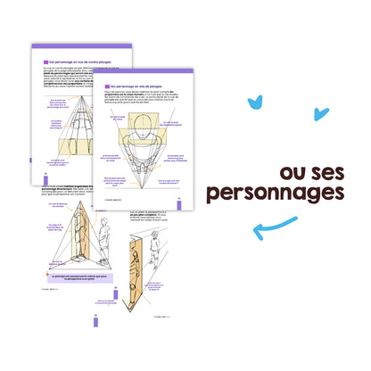 PACK EXCEPTIONNEL : Dessine des personnages En 3D ( Ebooks Visage, Corps, Mouvements & Perspective )