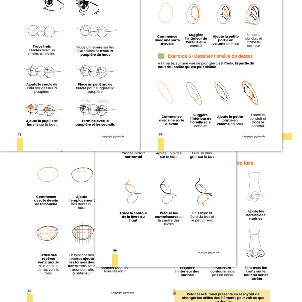 Apprends à dessiner le visage manga - Ebook | Gbs Lucie – gbslucie