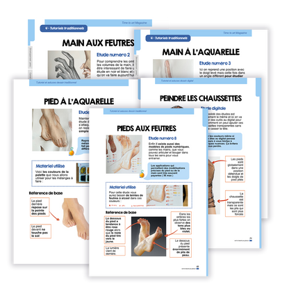 Ebook T2 & Mag Jan 2024 : Tous les secrets du corps Anatomie & Pieds et Main ( dessin manga & classique )